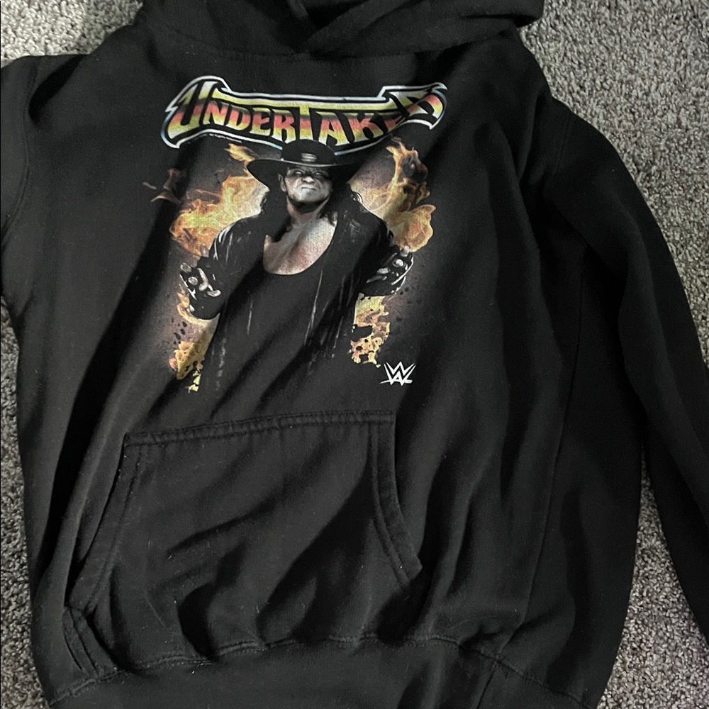 WWE Black Graphic Sweaters Casual Collection
